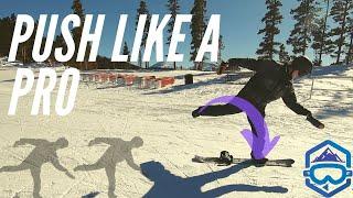 How To Push (Ride With One Foot) On A Snowboard