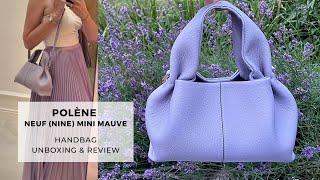 Adorable Polène Neuf (Nine) Mauve  Unboxing & Honest Review | Lilac Contemporary Luxury Handbag |