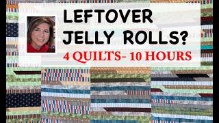 ‍️ JELLY ROLL STASHBUSTER - Easy & Fast ‍️ | FOUR Quilt Tops - TEN hours | 2.5 inch strips |