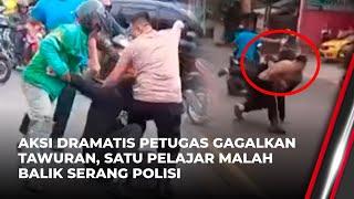 Aksi Petugas Gagalkan Aksi Tawuran, Polisi Malah di "Counter Attack' Pelajar | OneNews Update