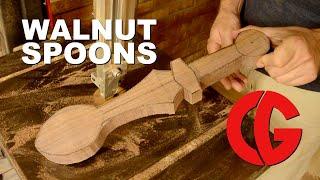 Making Walnut Wood Spoons - Woodworking, Art