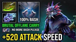 How to Offlane Slardar 520 Attack Speed with 100% Perma Bash Moon Shard Max Slotted Carry Dota 2