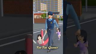 Yuta Selamatkan Mama dan Mio Dari Polisi Zombie #shorts #sakuraschoolsimulator #shortvideo #viral