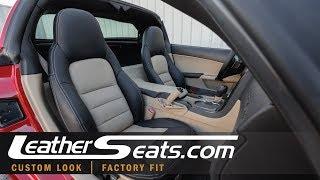 2008 C6 Corvette Custom Leather Seat Upholstery kit - LeatherSeats.com