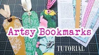 Artsy Bookmarks • Using up my scraps!