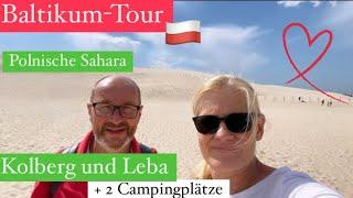 Baltikum-Tour - Kolberg mit Strandpromenade - Leba polnische Sahara mit Wanderdüne