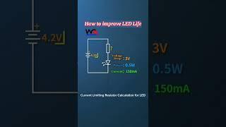 How to Calculate Resistor Value for LED #diyelectronics #easyelectronics #shorts