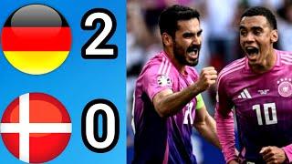 Germany Vs Denmark. EURO 2024 Round of 16 Highlights.