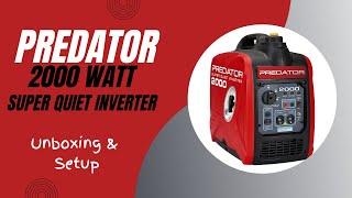 Harbor Freight PREDATOR 2000 Watt SUPER QUIET Inverter Generator (UNBOXING & SET UP)