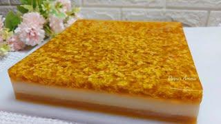 KREASI PUDING YANG CANTIK DAN SEDERHANA  || PUDING LAPIS LUMUT GULA MERAH MUDAH ENAK