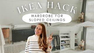 IKEA Hack - Built-In Wardrobe For Sloped Ceilings with Sektion Cabinets |  Emma Courtney Home