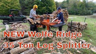 New Wolfe Ridge 35 Ton Log Splitter - Our Wood Splitting Just Got a Major Upgrade!