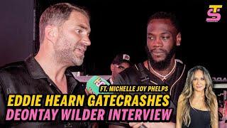 "WE'RE GONNA F*** HIM UP!!" Eddie Hearn GATECRASHES Deontay Wilder interview | Wilder vs Zhang