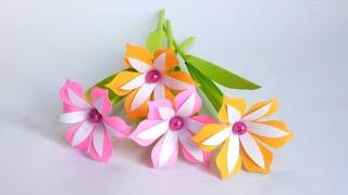 How To Make Simple 3D Beautiful Paper Flower Craft DIY || Paper Flower Ideas Easy