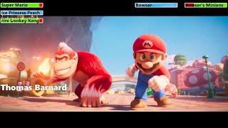 The Super Mario Bros. Movie (2023) Final Battle with healthbars 1/4