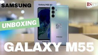 SAMSUNG Galaxy M55 | Unboxing and Hands-on | Light Green colour variant