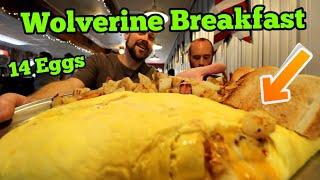 Monster Wolverine Breakfast Challenge | ManVfood | Rise and Dine