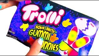 NEW Trolli Sour Brite Gummi Bunnies Easter Candy Unboxing