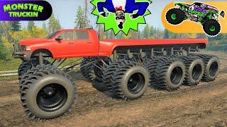 Monster Jam INSANE Racing, Freestyle and High Speed Jumps | BeamNG Drive | SnowRunner