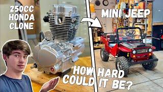 I’m ENGINE SWAPPING my 125cc MINI JEEP!!! | Unboxing Day | CG250 Clone