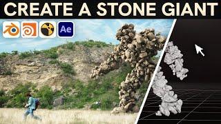 How To Create a STONE GIANT using VFX! (Tutorial/Breakdown)