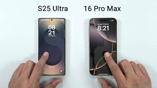 Samsung S25 Ultra vs iPhone 16 Pro Max - SPEEDTEST