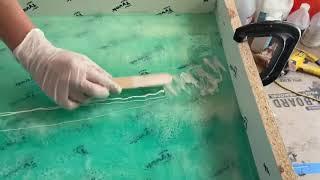 Making Resin Ocean Art in a Mold!