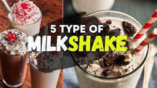 5 Easy Milkshake Recipes | HOW TO MAKE REFRESHING MILKSHAKE | AZHAR'S KITCHEN ASMR