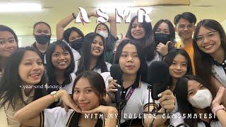 ASMR | With my College Classmates! [ tapping, scratching, crumpling, water sounds ] 