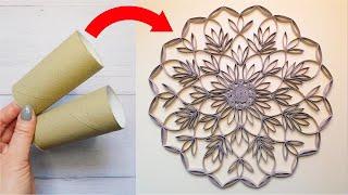 Amazing Wall Decor DIY Idea  Toilet Paper Rolls Recycling Craft ️ Easy Handmade Decoration