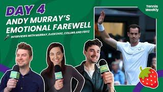 Wimbledon Day 4 - Andy Murray's emotional farewell, Djokovic knee tested, Swiatek show on Centre