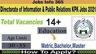 Latest Jobs in Kpk 2021| Directorate of Information & Public Relations KPK Jobs 2021