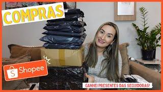 COMPRINHAS DA SHOPEE + GANHEI PRESENTES DAS MINHAS SEGUIDORAS