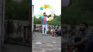 Balloons Round Circle in Air #shorts #devkeexperiment