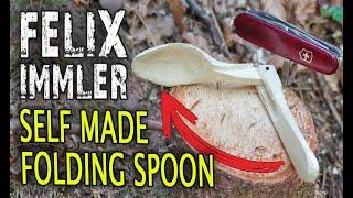 How to whittle a foldable Spoon -  Swiss Army Knife Project