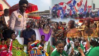 Watch How Cheddar Storms CapeCoast As NPP & NDC Turn Oguaa Fetu Grand Durbar Into Political Festival