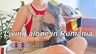  Life in Romania^^ Living Alone with My Sweet Cat, Shopping, Simple Cooking, Vet Trip 