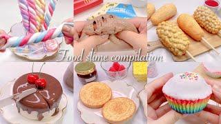 【ASMR】食べ物スライムまとめ【音フェチ】Food slime compilation 음식 슬라임 수집