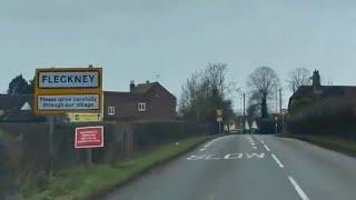 Driving from Kibworth Harcourt to Fleckney with snowflakes ️ 08/03/23 // dashcam footage