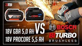 VOLLE POWER?! PROCORE vs NORMAL! BOSCH AKKU Vergleichstest mit BITURBO GSB 18V-150 & GWS 18V-15