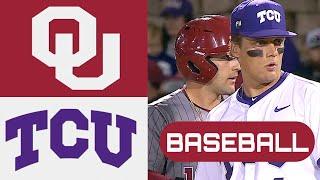 Oklahoma vs #12 TCU BASEBALL Game Full Highlights 2024