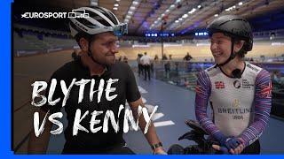 A Fantastic Watch!  Adam Blythe takes on Laura Kenny in a Sprint Race | Eurosport Cycling