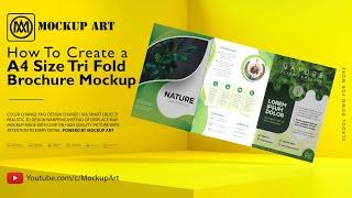 How to create a A4 Tri-fold brochure | Photoshop Mockup