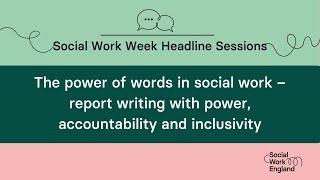 The power of words in social work | Social Work Week 2023