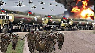 May 18th! Ukraine Slaughters 40 KA-52 Helicopters Escorting Russian Oil Truck Convoy in Kherson