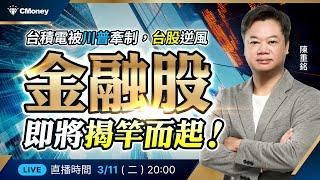 【不敗教主陳重銘】台積電被川普牽制，台股逆風，金融股即將揭竿而起！