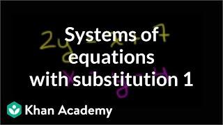 The substitution method | Systems of equations | 8th grade | Khan Academy