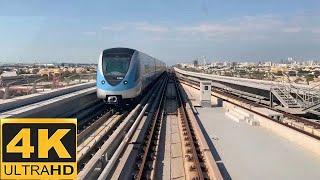 [4K 60fps]Dubai Metro-Journey between Etisalat and Burjuman stations on Green line