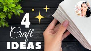 4 IDEAS  How to make Easy Tissue Paper Flowers  DIY Paper Crafts