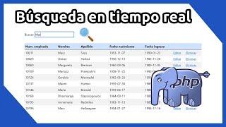 Búsqueda en tiempo real con PHP, MySQL y AJAX